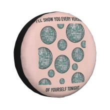 (Taylor Swift - Mirrorball_7135) Spare Tire Cover for RV Trailer, Waterproof Wheel Covers Protectors Camper Fit for Jeep Wrangler Rv SUV Van Truck Travel Vehicle / 14 15 16 17 Inch