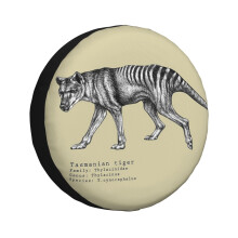 (Tasmanian Tiger _2945) Spare Tire Cover for RV Trailer, Waterproof Wheel Covers Protectors Camper Fit for Jeep Wrangler Rv SUV Van Truck Travel Vehicle / 14 15 16 17 Inch