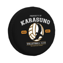 (Team Karasuno_573) Spare Tire Cover for RV Trailer, Waterproof Wheel Covers Protectors Camper Fit for Jeep Wrangler Rv SUV Van Truck Travel Vehicle / 14 15 16 17 Inch