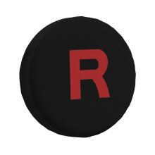 (Team Rocket_1319) Spare Tire Cover for RV Trailer, Waterproof Wheel Covers Protectors Camper Fit for Jeep Wrangler Rv SUV Van Truck Travel Vehicle / 14 15 16 17 Inch