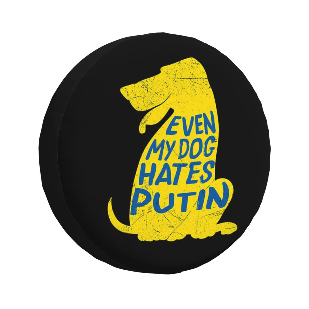 (Support Ukraine American Ukrainian Anti Putin_2970) Spare Tire Cover For Rv Trailer, Waterproof Wheel Covers Protectors Camper Fit For Jeep Wrangler 6931076150563
