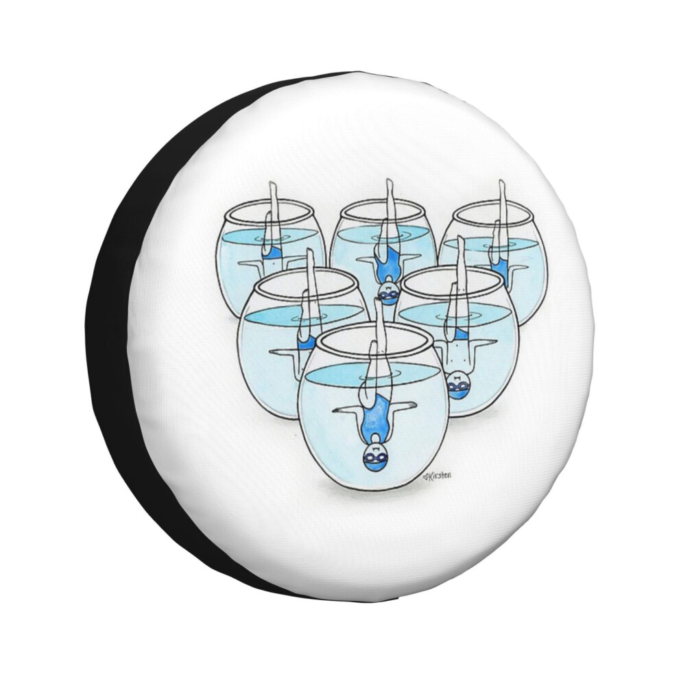 (Synchronized Swimmers In Quarantine_5825) Spare Tire Cover For Rv Trailer, Waterproof Wheel Covers Protectors Camper Fit For Jeep Wrangler Rv Suv Van 6931076149895