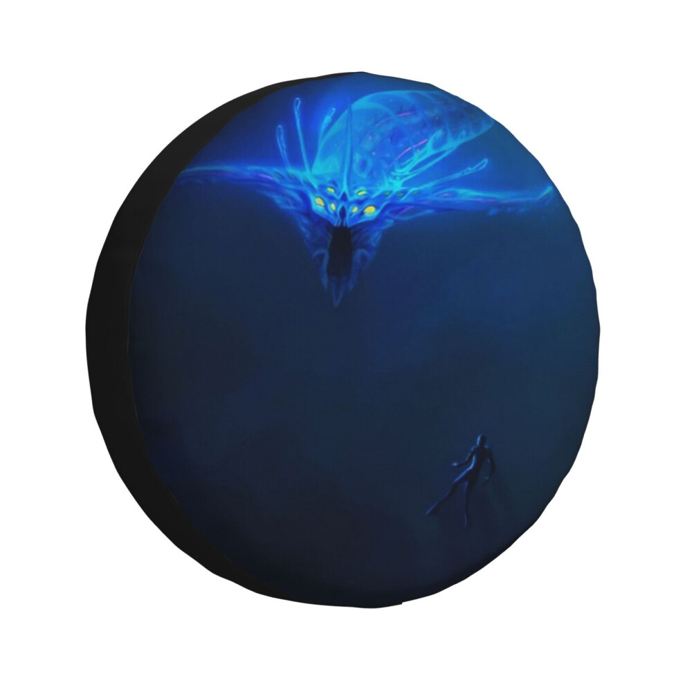 (Subnautica- Ghost Leviathan Poster_3907) Spare Tire Cover For Rv Trailer, Waterproof Wheel Covers Protectors Camper Fit For Jeep Wrangler Rv Suv Van 6931076151256