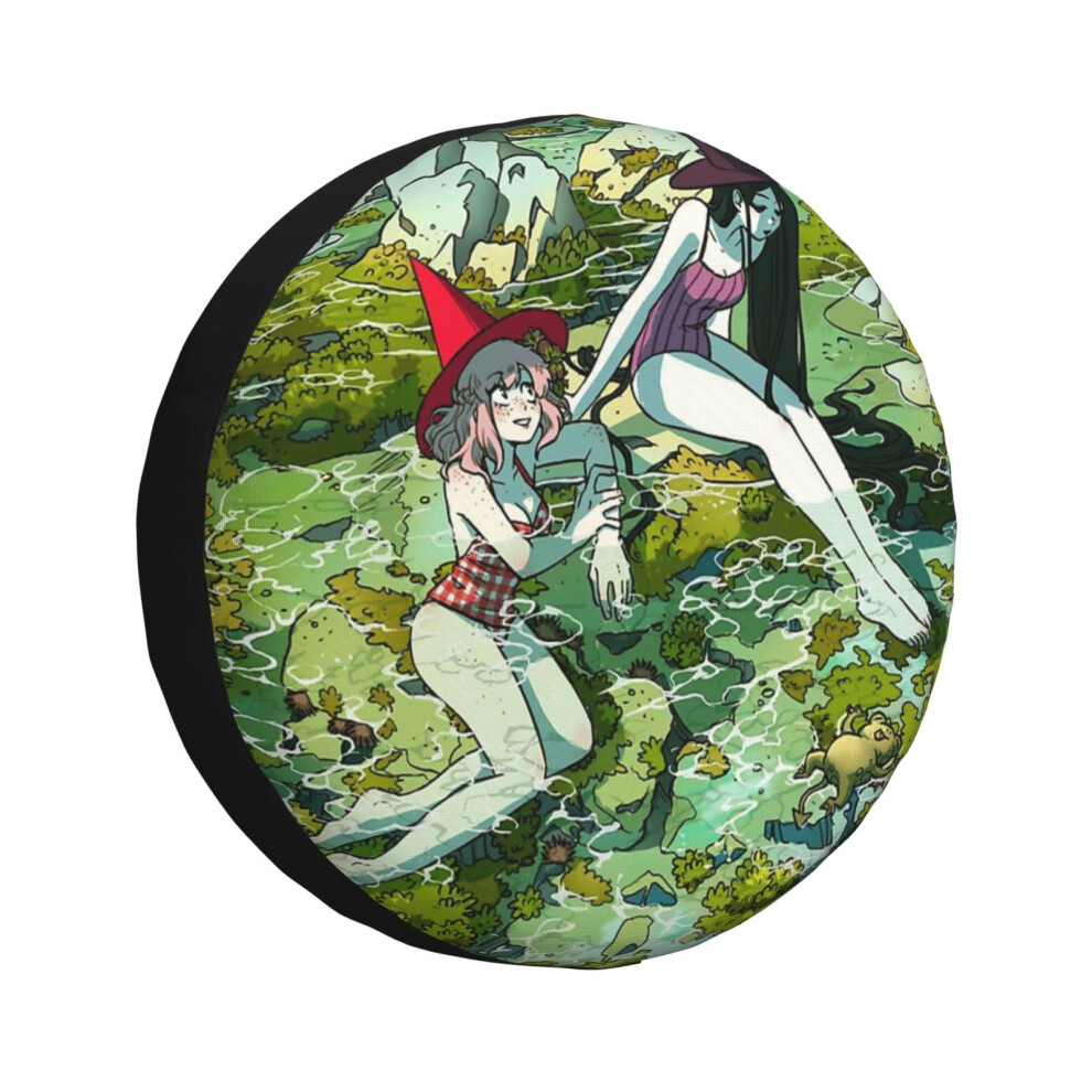 (Summer Witches_80) Spare Tire Cover for RV Trailer, Waterproof Wheel Covers Protectors Camper Fit for Jeep Wrangler Rv SUV Van Truck Travel Vehicle /-image-OPC-PGN7MSP-NEW