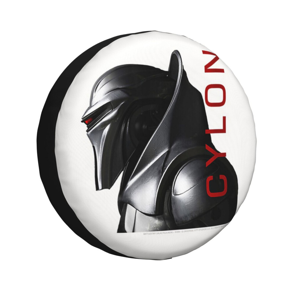 (Womens Battlestar Galactica Cylon Profile V-Neck_7589) Spare Tire Cover For Rv Trailer, Waterproof Wheel Covers Protectors Camper Fit For Jeep Wrangl 6931076155988