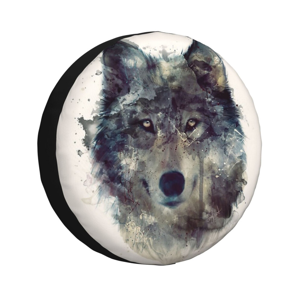 (Wolf Persevere_5751) Spare Tire Cover For Rv Trailer, Waterproof Wheel Covers Protectors Camper Fit For Jeep Wrangler Rv Suv Van Truck Travel Vehicle 6931076156060