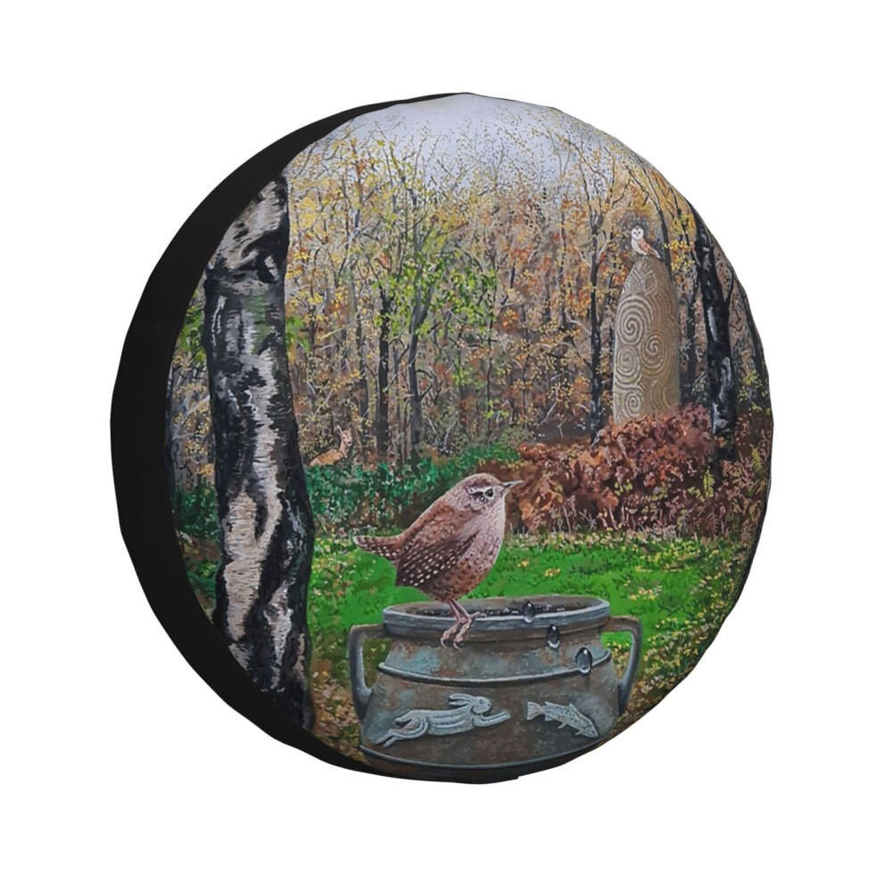 (The Cauldron And The Wren_1019) Spare Tire Cover For Rv Trailer, Waterproof Wheel Covers Protectors Camper Fit For Jeep Wrangler Rv Suv Van Truck Tra 6931076147464