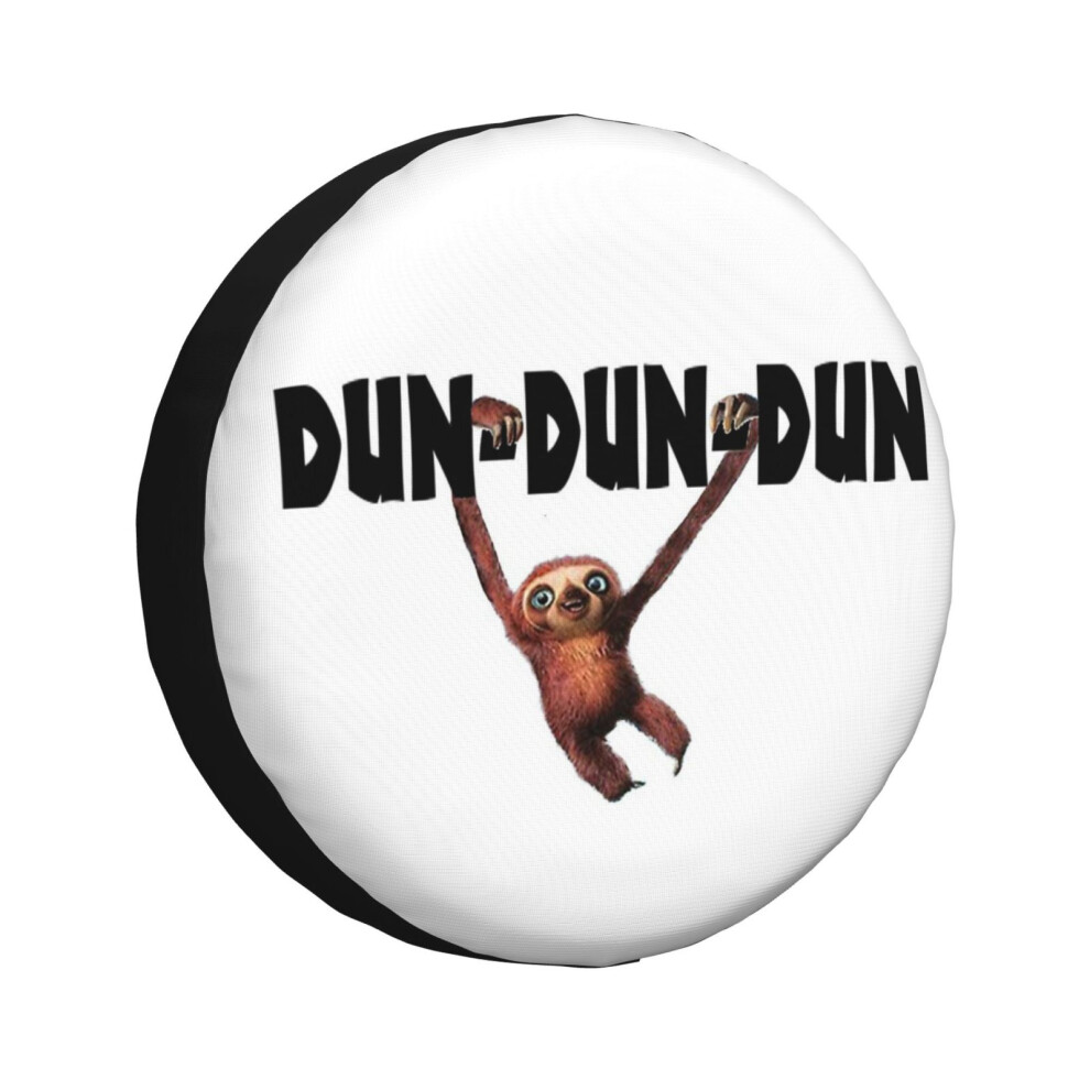 (The Croods Sloth Belt Dun-Dun-Dun!_7034) Spare Tire Cover For Rv Trailer, Waterproof Wheel Covers Protectors Camper Fit For Jeep Wrangler Rv Suv Van 6931076147358