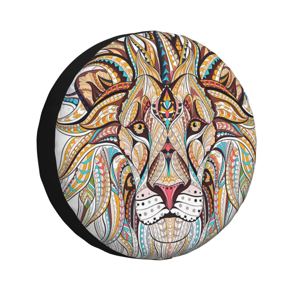 (The Jungle King, Mighty Lion_2187) Spare Tire Cover For Rv Trailer, Waterproof Wheel Covers Protectors Camper Fit For Jeep Wrangler Rv Suv Van Truck 6931076146375