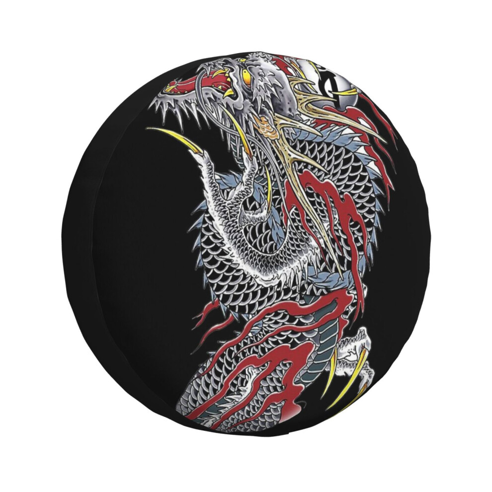 (Yakuza _717) Spare Tire Cover For Rv Trailer, Waterproof Wheel Covers Protectors Camper Fit For Jeep Wrangler Rv Suv Van Truck Travel Vehicle / 14 15 6931076155346