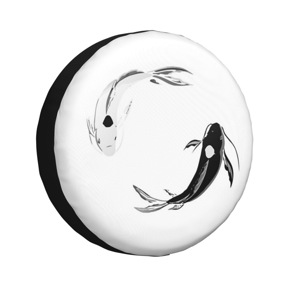 (Yin Yang Koi - Avatar_4257) Spare Tire Cover For Rv Trailer, Waterproof Wheel Covers Protectors Camper Fit For Jeep Wrangler Rv Suv Van Truck Travel 6931076154981
