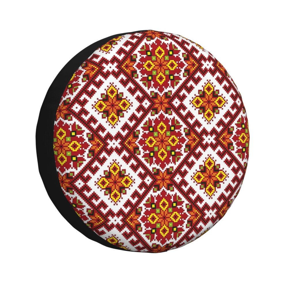 (Ukrainian Embroidery Ornament_6235) Spare Tire Cover For Rv Trailer, Waterproof Wheel Covers Protectors Camper Fit For Jeep Wrangler Rv Suv Van Truck 6931076161873