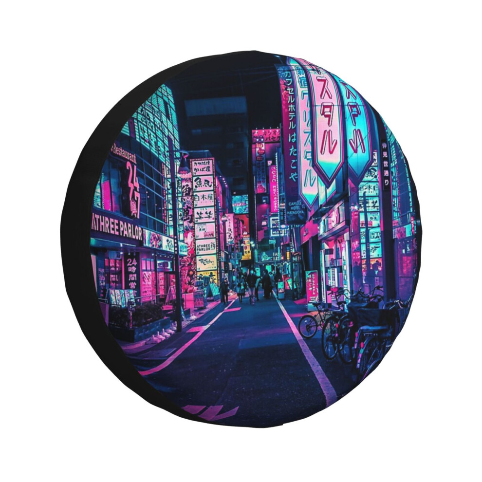 (Tokyo - A Neon Wonderland _127) Spare Tire Cover for RV Trailer, Waterproof Wheel Covers Protectors Camper Fit for Jeep Wrangler Rv SUV Van Truck Tra-image-OPC-PGN7PGN-NEW