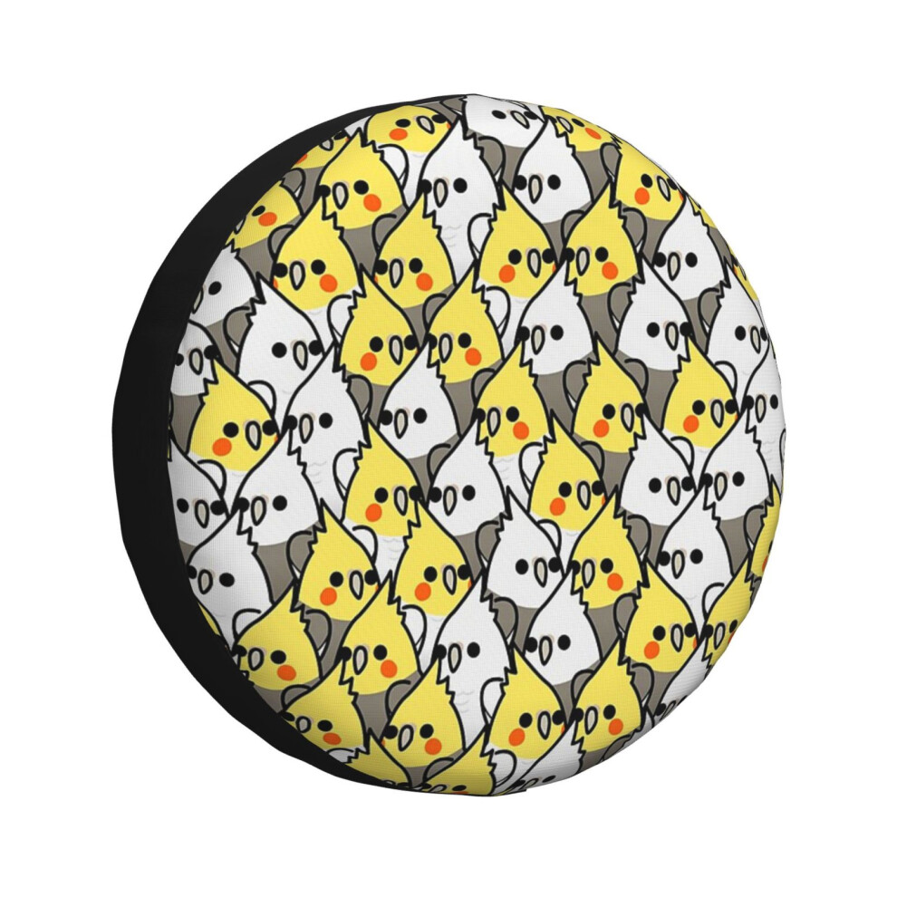 (Too Many Birds! - Cockatiel Squad_3363) Spare Tire Cover For Rv Trailer, Waterproof Wheel Covers Protectors Camper Fit For Jeep Wrangler Rv Suv Van T 6931076163969