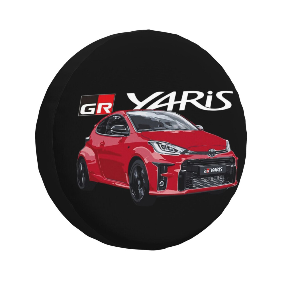 (TOYOTA GR YARIS - RED _5588) Spare Tire Cover for RV Trailer, Waterproof Wheel Covers Protectors Camper Fit for Jeep Wrangler Rv SUV Van Truck Travel-image-OPC-PGN7PJ9-NEW