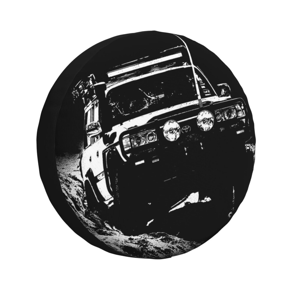 (Toyota Landcruiser_6169) Spare Tire Cover For Rv Trailer, Waterproof Wheel Covers Protectors Camper Fit For Jeep Wrangler Rv Suv Van Truck Travel Veh 6931076163563