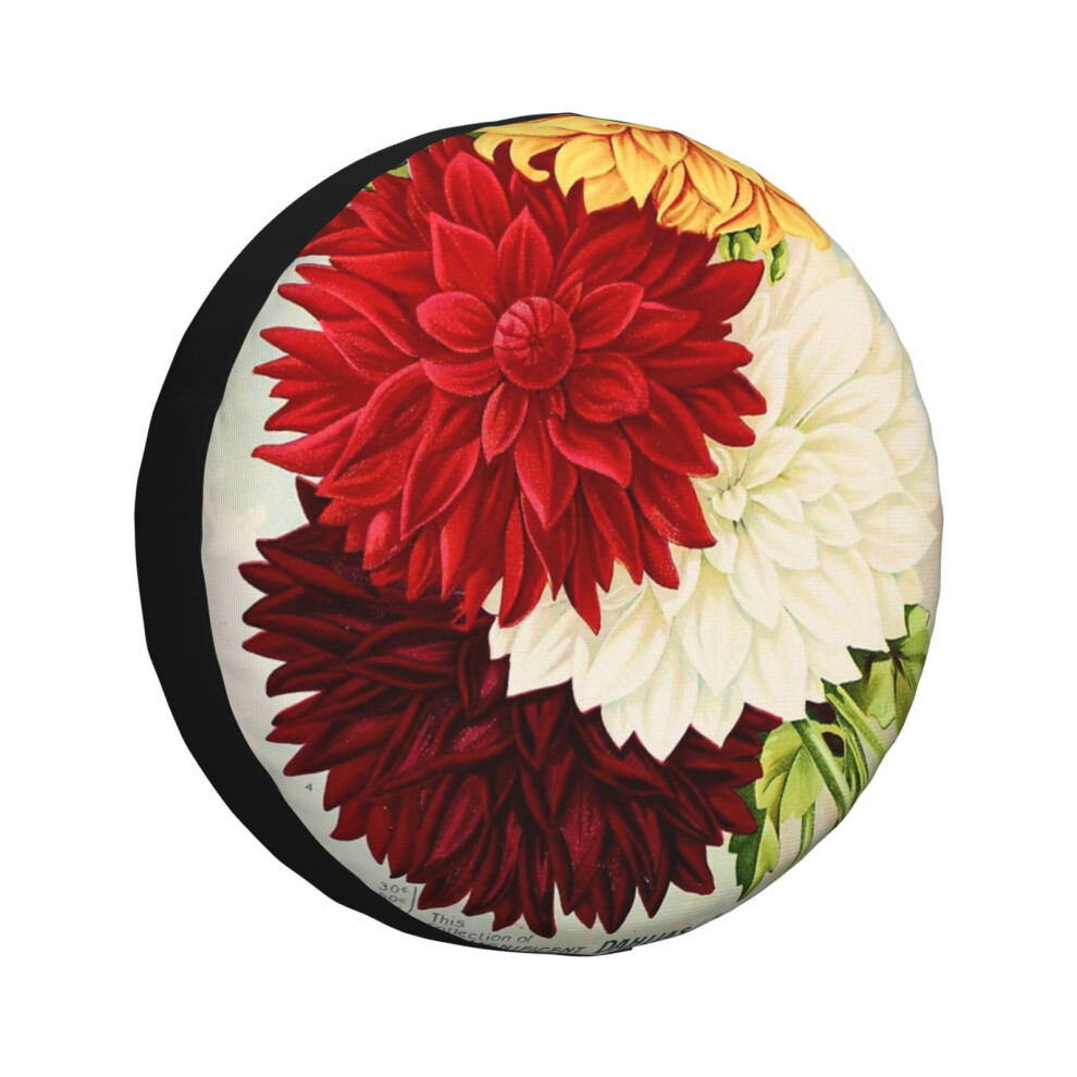 (Vintage Flower - Art For Spring - Cottage Core_7574) Spare Tire Cover for RV Trailer, Waterproof Wheel Covers Protectors Camper Fit for Jeep Wrangler-image-OPC-PGN7PQS-NEW