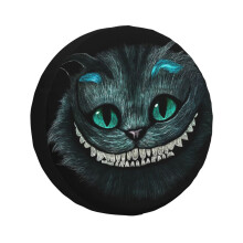 (Were All Mad Here_6684) Spare Tire Cover for RV Trailer, Waterproof Wheel Covers Protectors Camper Fit for Jeep Wrangler Rv SUV Van Truck Travel Vehicle / 14 15 16 17 Inch