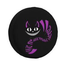 (We're All Mad Here _6258) Spare Tire Cover for RV Trailer, Waterproof Wheel Covers Protectors Camper Fit for Jeep Wrangler Rv SUV Van Truck Travel Vehicle / 14 15 16 17 Inch