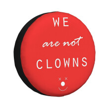 (We Are Not Clowns_2044) Spare Tire Cover for RV Trailer, Waterproof Wheel Covers Protectors Camper Fit for Jeep Wrangler Rv SUV Van Truck Travel Vehicle / 14 15 16 17 Inch