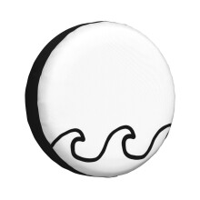(Waves_493) Spare Tire Cover for RV Trailer, Waterproof Wheel Covers Protectors Camper Fit for Jeep Wrangler Rv SUV Van Truck Travel Vehicle / 14 15 16 17 Inch
