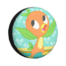 (WDW Orange Bird _7617) Spare Tire Cover for RV Trailer, Waterproof Wheel Covers Protectors Camper Fit for Jeep Wrangler Rv SUV Van Truck Travel Vehicle / 14 15 16 17 Inch