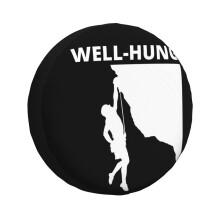 (Well-Hung. Funny Climbing_2866) Spare Tire Cover for RV Trailer, Waterproof Wheel Covers Protectors Camper Fit for Jeep Wrangler Rv SUV Van Truck Travel Vehicle / 14 15 16 17 Inch