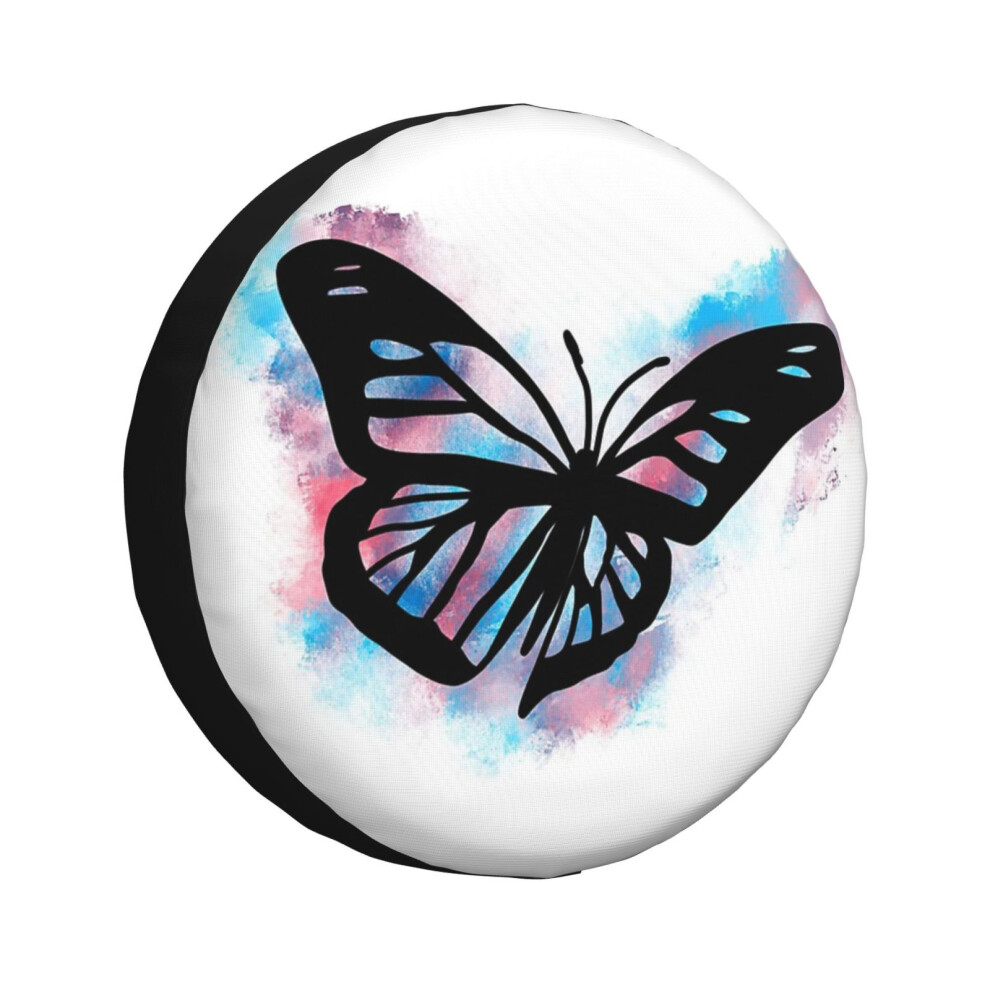 (Transgender Pride Flag Butterfly_7593) Spare Tire Cover For Rv Trailer, Waterproof Wheel Covers Protectors Camper Fit For Jeep Wrangler Rv Suv Van Tr 6931076163310