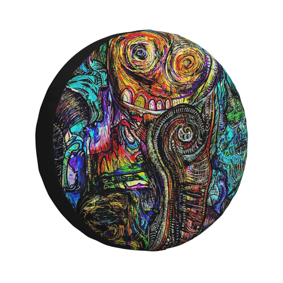 (Traces Of Faces_5145) Spare Tire Cover for RV Trailer, Waterproof Wheel Covers Protectors Camper Fit for Jeep Wrangler Rv SUV Van Truck Travel Vehicl-image-OPC-PGN7PXK-NEW