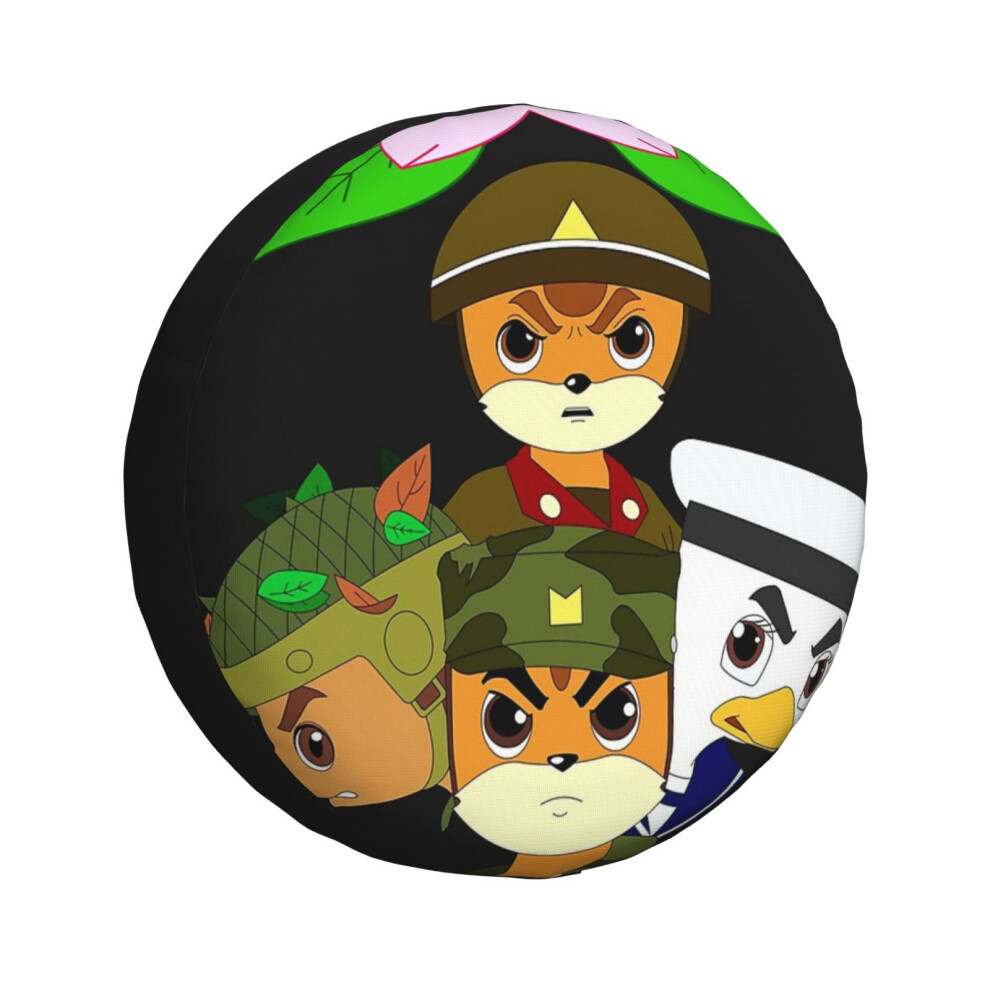 (Squirrel And Hedgehog_1639) Spare Tire Cover For Rv Trailer, Waterproof Wheel Covers Protectors Camper Fit For Jeep Wrangler Rv Suv Van Truck Travel 6931076152901