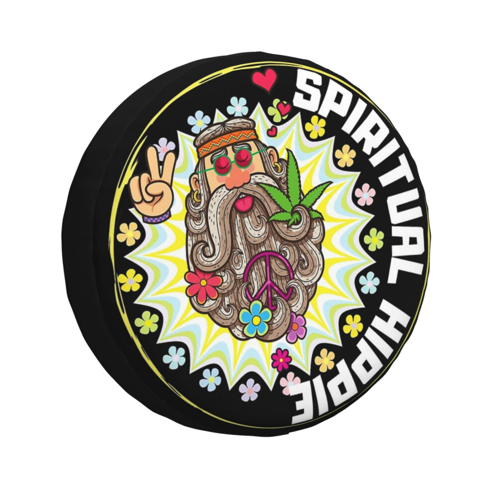 (Spiritual Hippie_27021) Spare Tire Cover For Rv Trailer, Waterproof Wheel Covers Protectors Camper Fit For Jeep Wrangler Rv Suv Van Truck Travel Vehi 6931076153328