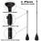 Adjustable Stand Up Paddle Board Paddle with Lock Design Floating Alloy Shaft Paddleboard Paddle 7