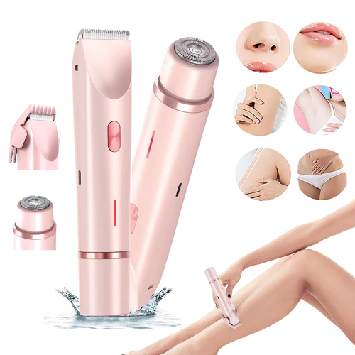 Comfort 2-in-1 Electric Lady Shaver & Bikini Trimmer - Dual-Head, Hypoallergenic, Waterproof, USB-C Rechargeable, Compact & Travel-Friendly