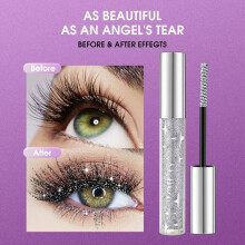 Waterproof mascara with lengthening and curling effect, easy to apply, long-lasting and clump-free, ideal for natural and glamorous eye make