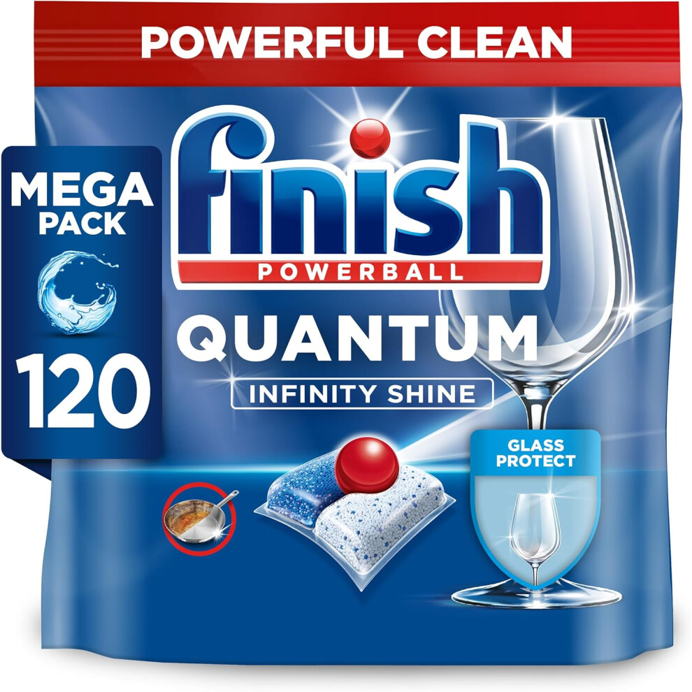 Finish Quantum Infinity Shine Dishwasher Tablets Bulk | Scent: Fresh | Size: 120 Dishwasher Tabs