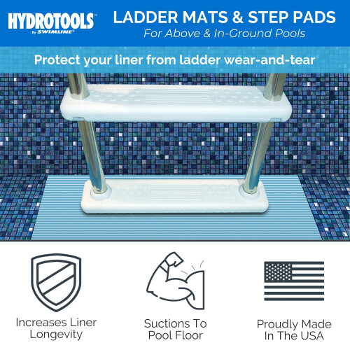 Swimline HYDROTOOLS Protective Mat for Above Ground Pool Ladders/Stairs/Steps, 36" x 36" 1