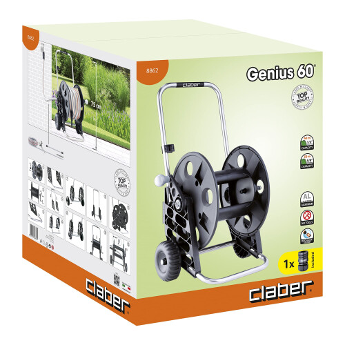 Claber Claber Genius 52441 60 Reel 8862 Black 1