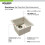 HOUZER E-100 Sand Quartztone Sink, Biscuit 4