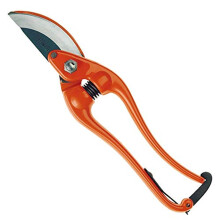 Bahco P3-23-F Bypass Secateurs with Steel Handles, Red, 230 mm
