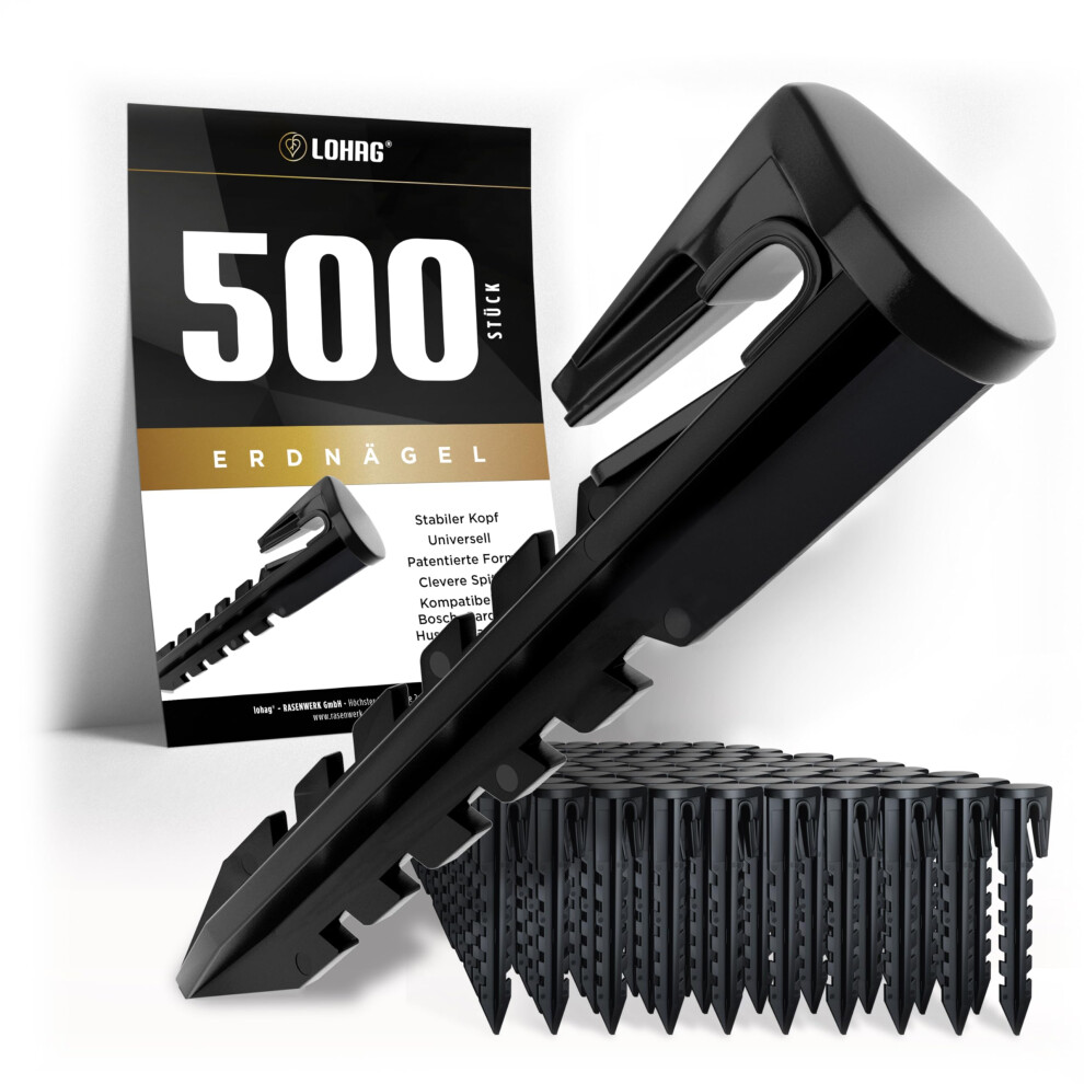 Lohag Lohag? 500 Ground Nails For The Robotic Lawnmower Boundary Wire - Lawnmower Accessories - Ground Anchors Pegs Ground Spikes Nail - Compatible For