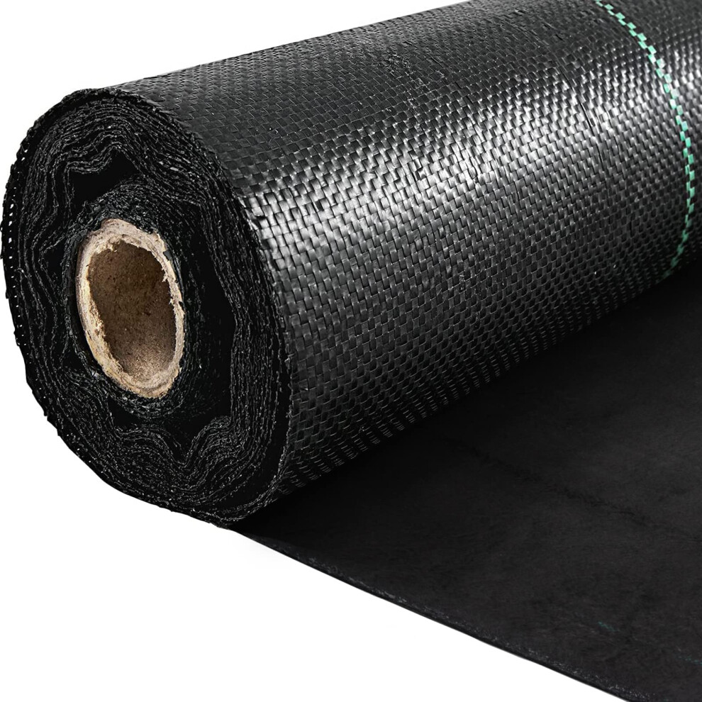 VEVOR Garden Weed Barrier Fabric, 5.8 OZ Heavy Duty Landscape Fabric, 4ft x 100ft Weed Block Control for Garden Ground Cover, Woven Geotextile Fabric