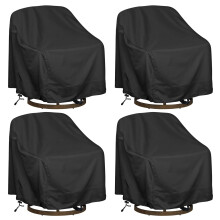 Outdoor Swivel Lounge Chair Cover 4 Pack, Fits (39" L ? 37" W ? 38" H) Lawn Patio Chairs, 420D Tear-Resistant, UV Resistant, Waterproof for Furniture