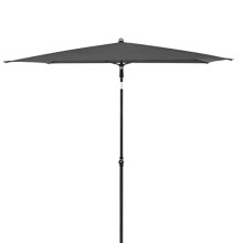 Doppler Rethink Parasol 180 x 120 cm in Dark Grey - Rectangular for Balcony and Patio - Sustainable Umbrella - Balcony Parasol with Hand Opener - With