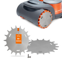 BEOS? PREMIUM STAINLESS STEEL spikes for Segway Navimow - Polished - Slotted holes for optimal alignment - Traction improvement for Segway robotic