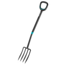 Gardena ErgoLine Telescopic Spade, Garden Spade of Quality Steel for Turning Over and Removing Soil with Foot Rest and Ergonomic D-Handle (17020-20)