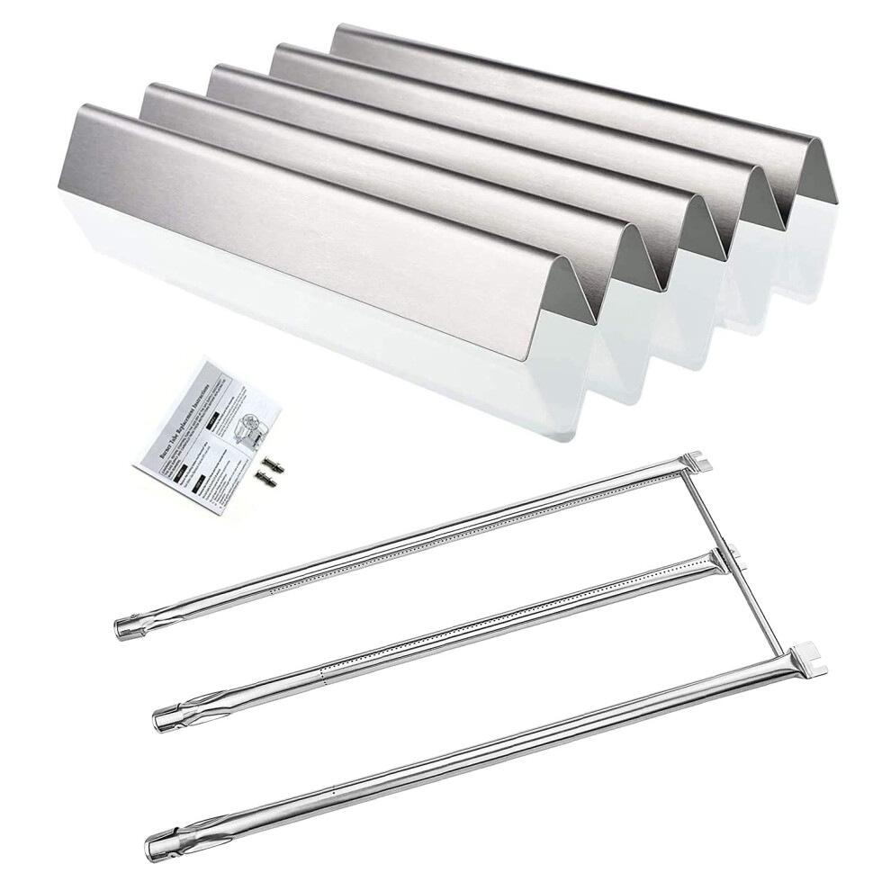 Gftime 7508 Burner & Flavorizer Bars 7537 Stainless Steel Replacement For Weber Spirit E310 E320 (2007-2012 With Side Burner Knobs), Spirit 700, Weber
