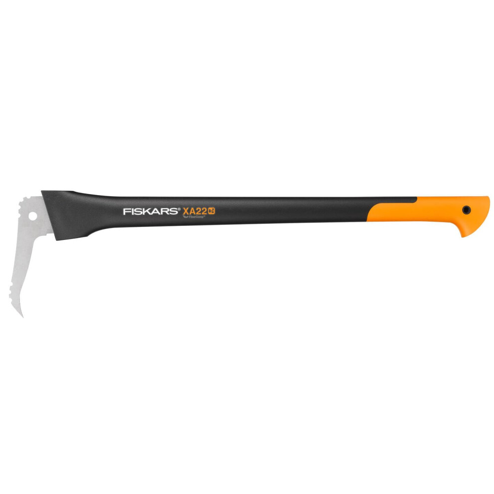Fiskars WoodXpert XA22 Sappie, Length: 78 cm, Hardened Steel Blade/Fiberglass Resistant Handle, Storage and Transport Case Included, Black/Orange,