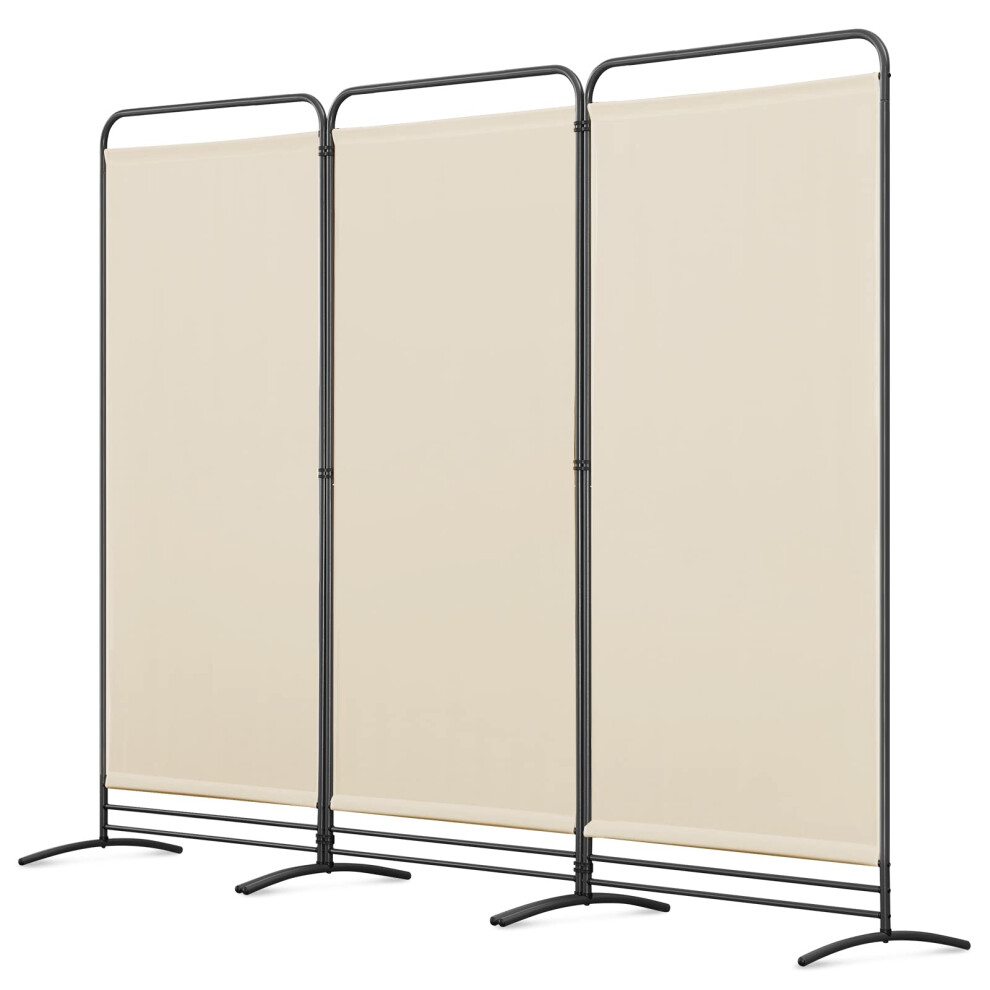Angel Living Paravent 3 Panels Protective Screens Folding Screen Room Divider Screens Room Partitions Garden Privacy Outdoor Screens (Beige)-image-OPC-PGN85J2-NEW