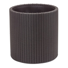 Keter Large Base Planter, Injected Polypropylene/Round Rattan, Brown, 39 l