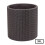 Keter Keter Large Base Planter, Injected Polypropylene/Round Rattan, Brown, 39 l 2